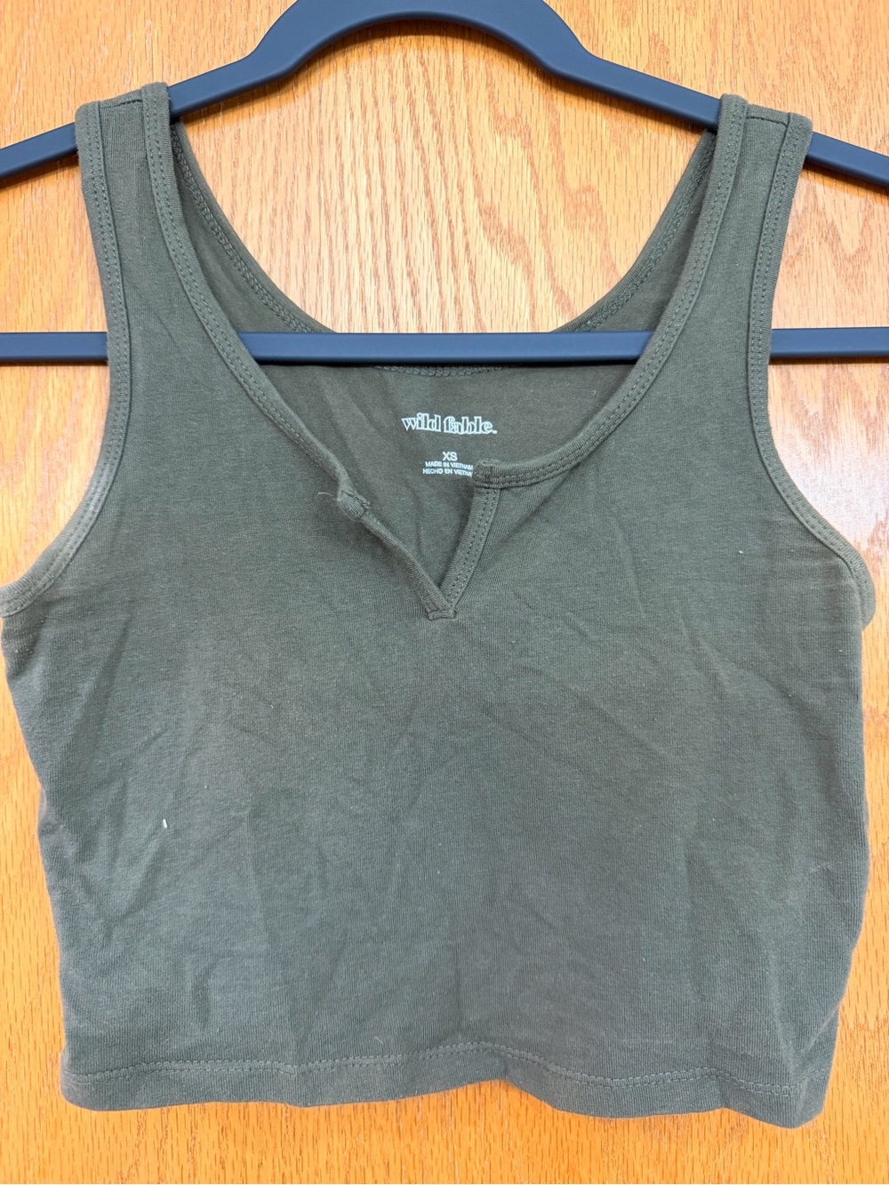 wild fable Olive Green Cropped Tank Top